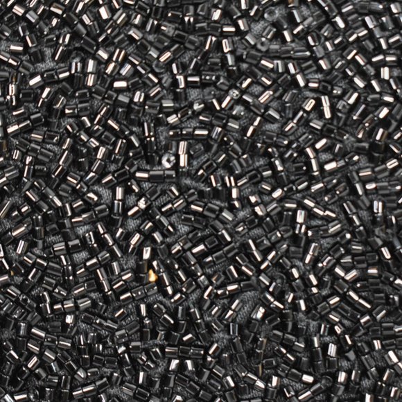 Carole M Studio Clutch Vintage Shoulder Long Strap Black Beaded Cocktail - Picture 4 of 8